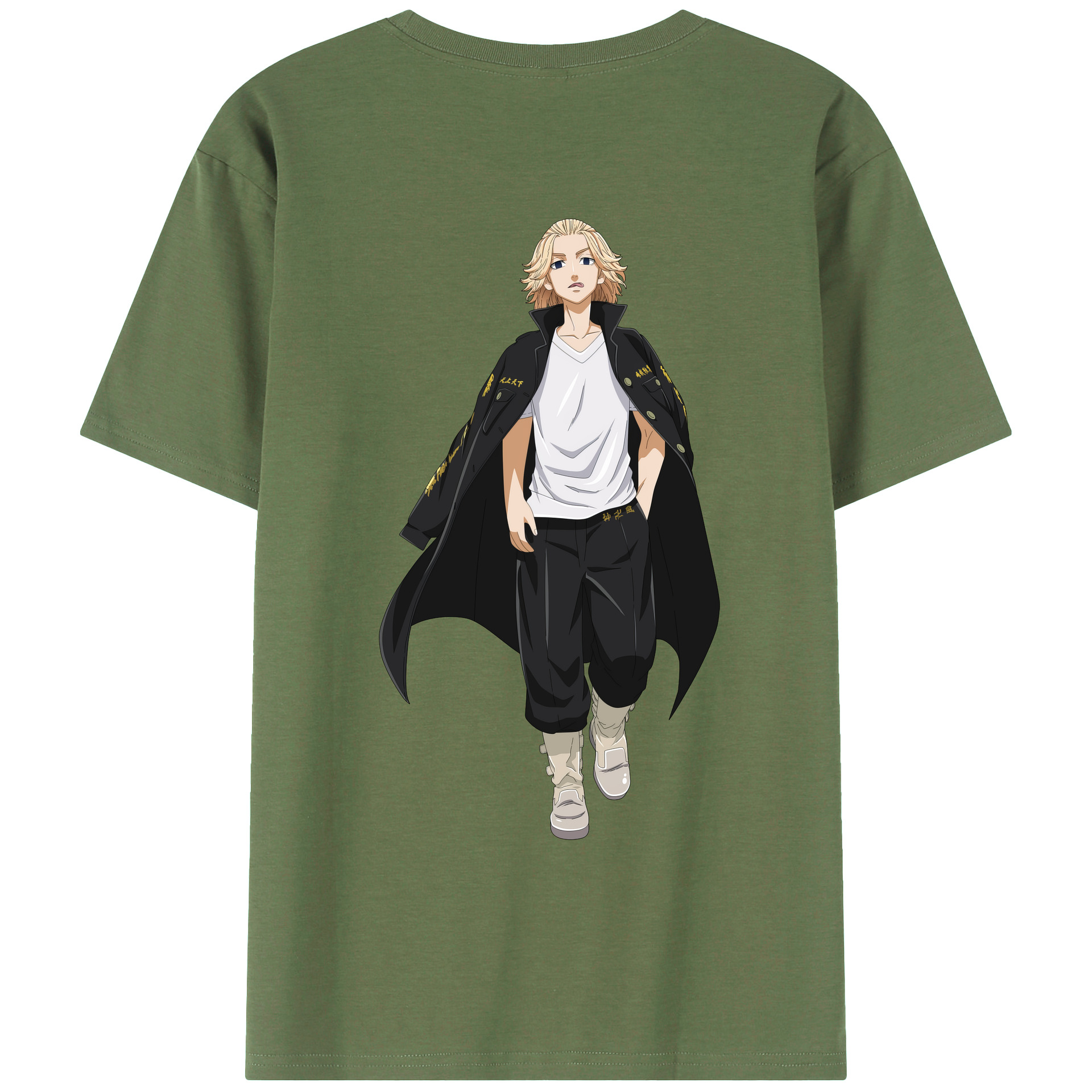 （画像用） 東京リベンジャーズ Tokyo Revengers 綿100％ メンズ半袖Tシャツ（バックプリント） 通気性